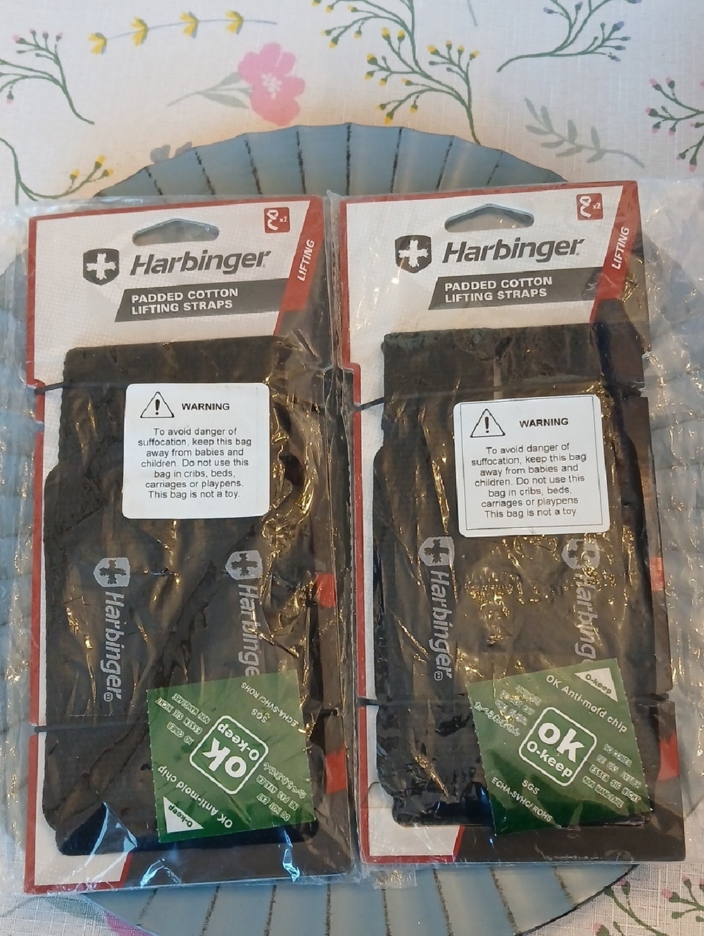 Harbinger Padded Cotton Lifting Straps - Black (Pair)